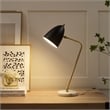 Posh Living Parth Table Lamp 5ft Power Cord Marble Stone Base Black