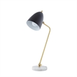 Posh Living Parth Table Lamp 5ft Power Cord Marble Stone Base Black