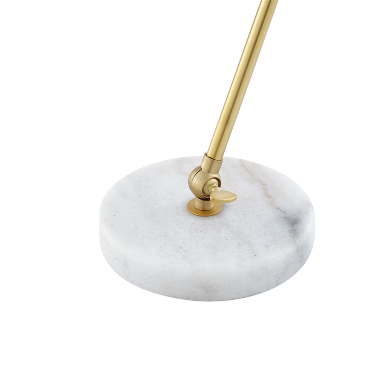 Posh Living Parth Table Lamp 5ft Power Cord Marble Stone Base Black