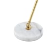 Posh Living Parth Table Lamp 5ft Power Cord Marble Stone Base Black