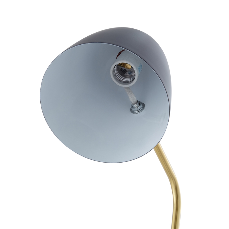 Posh Living Parth Table Lamp 5ft Power Cord Marble Stone Base Black