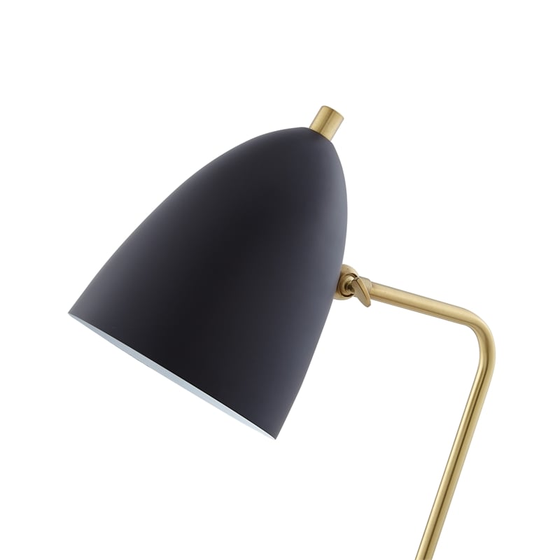 Posh Living Parth Table Lamp 5ft Power Cord Marble Stone Base Black