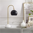 Posh Living Ambar Table Lamp 5ft Power Cord Marble Stone Base Black