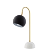 Posh Living Ambar Table Lamp 5ft Power Cord Marble Stone Base Black