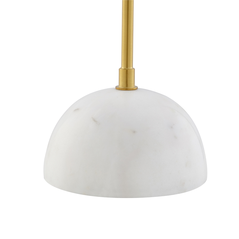 Posh Living Ambar Table Lamp 5ft Power Cord Marble Stone Base Black