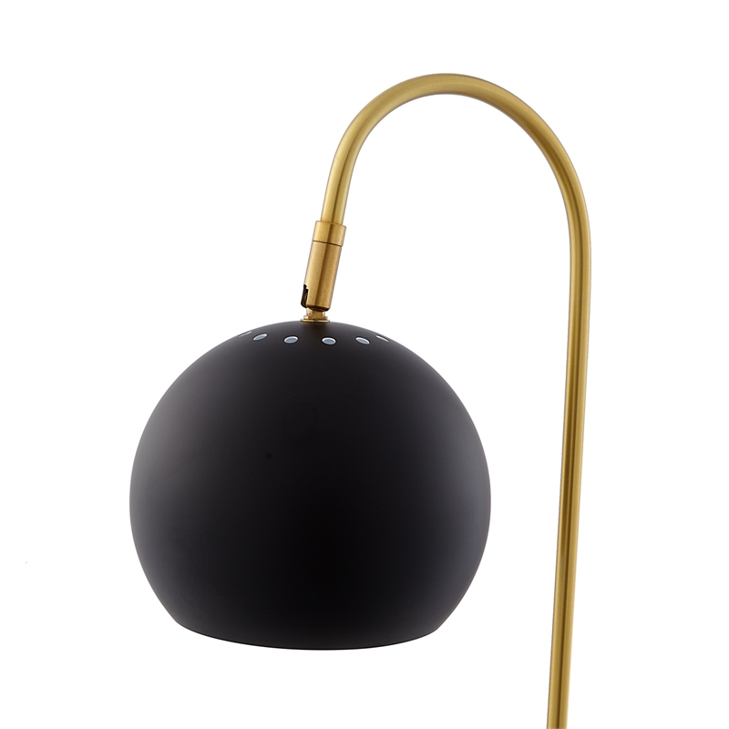 Posh Living Ambar Table Lamp 5ft Power Cord Marble Stone Base Black