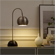 Posh Living Ambar Table Lamp 5ft Power Cord Marble Stone Base Stainless Steel