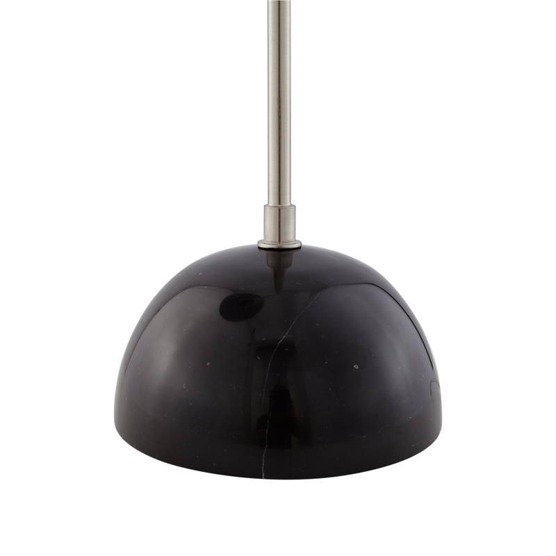 Posh Living Ambar Table Lamp 5ft Power Cord Marble Stone Base Stainless Steel