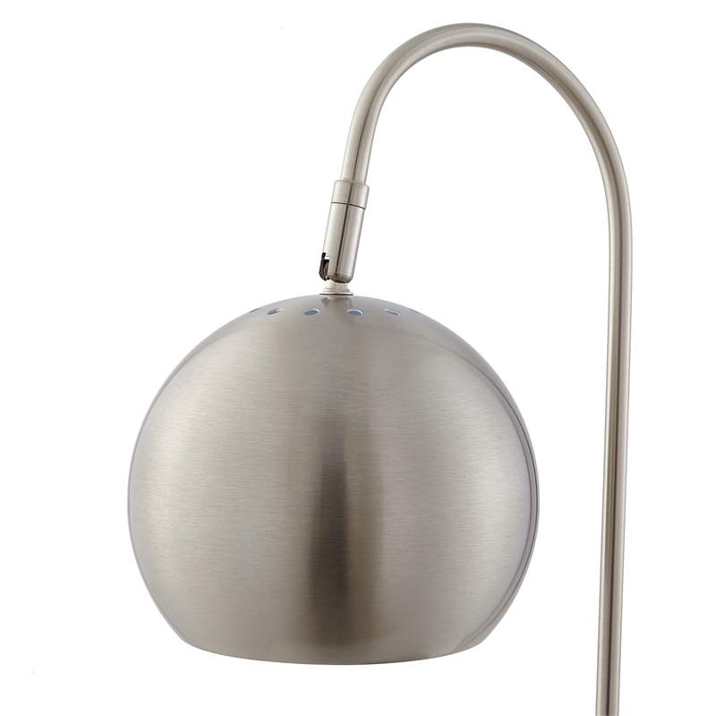 Posh Living Ambar Table Lamp 5ft Power Cord Marble Stone Base Stainless Steel
