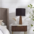 Posh Living Catarina Table Lamp 5ft Power Cord USB Charger Black
