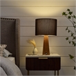Posh Living Catarina Table Lamp 5ft Power Cord USB Charger Black