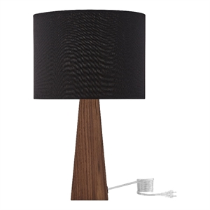 Posh Living Catarina Table Lamp 5ft Power Cord USB Charger Black