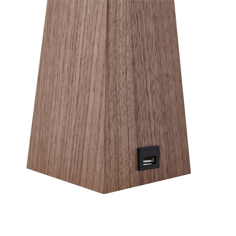 Posh Living Catarina Table Lamp 5ft Power Cord USB Charger Ivory