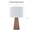 Posh Living Catarina Table Lamp 5ft Power Cord USB Charger Ivory