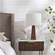 Posh Living Catarina Table Lamp 5ft Power Cord USB Charger White