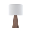 Posh Living Catarina Table Lamp 5ft Power Cord USB Charger White