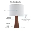 Posh Living Catarina Table Lamp 5ft Power Cord USB Charger White
