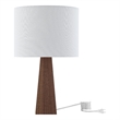 Posh Living Catarina Table Lamp 5ft Power Cord USB Charger White