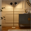 Posh Living Kaylei Floor Lamp 6ft Power Cord Foot Switch 2 Lights Black