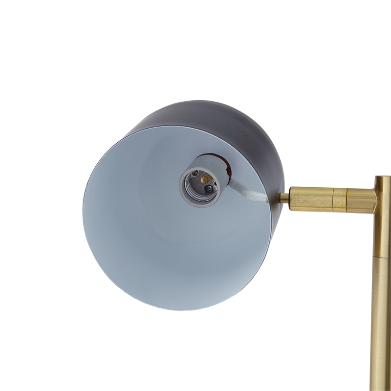 Posh Living Kaylei Floor Lamp 6ft Power Cord Foot Switch 2 Lights Black