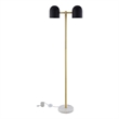 Posh Living Kaylei Floor Lamp 6ft Power Cord Foot Switch 2 Lights Black