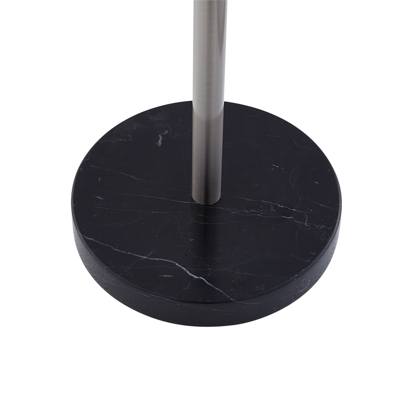 Posh Living Kaylei Floor Lamp 6ft Power Cord Foot Switch 2 Light Stainless Steel