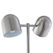 Posh Living Kaylei Floor Lamp 6ft Power Cord Foot Switch 2 Light Stainless Steel