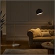 Posh Living Lillia Floor Lamp 6ft Power Cord Marble Stone Base Black