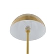 Posh Living Malaika Floor Lamp 6ft Power Cord Marble Stone Base Brass/Black