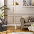 Posh Living Malaika Floor Lamp 6ft Power Cord Marble Stone Base Black