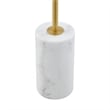 Posh Living Malaika Floor Lamp 6ft Power Cord Marble Stone Base Brass/White