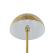 Posh Living Malaika Floor Lamp 6ft Power Cord Marble Stone Base Brass/White