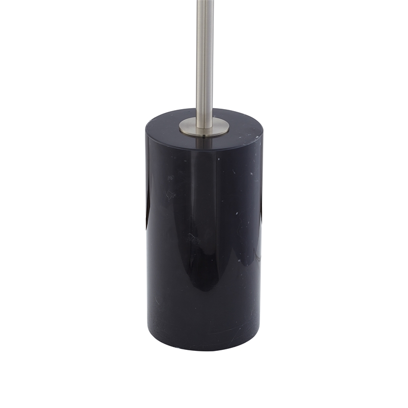 Posh Living Malaika Floor Lamp 6ft Power Cord Marble Stone Base Chrome