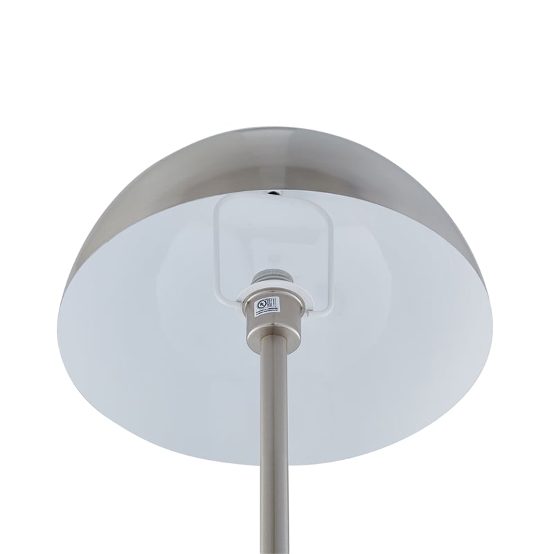 Posh Living Malaika Floor Lamp 6ft Power Cord Marble Stone Base Chrome