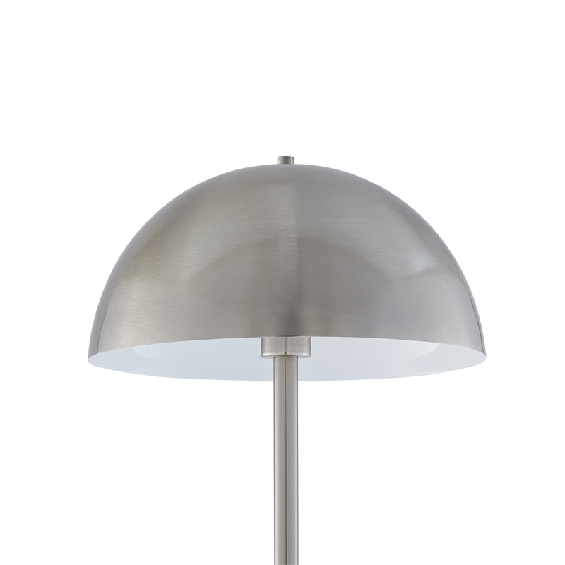 Posh Living Malaika Floor Lamp 6ft Power Cord Marble Stone Base Chrome