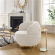Posh Living Kenzleigh Linen Accent Chair Cream White/Gold