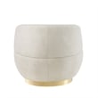 Posh Living Kenzleigh Linen Accent Chair Cream White/Gold