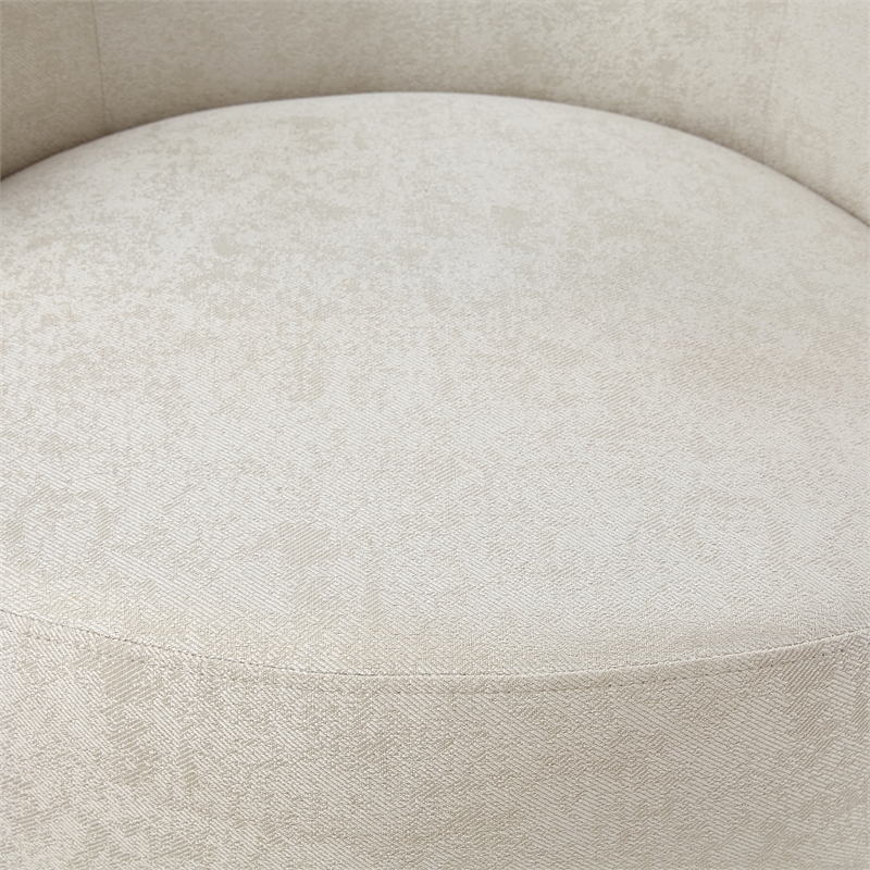 Posh Living Kenzleigh Linen Accent Chair Cream White/Gold