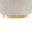 Posh Living Kenzleigh Linen Accent Chair Cream White/Gold
