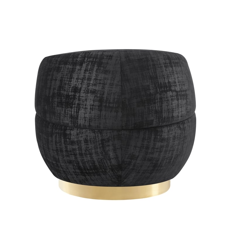 Posh Living Kenzleigh Velvet Accent Chair Black/Gold