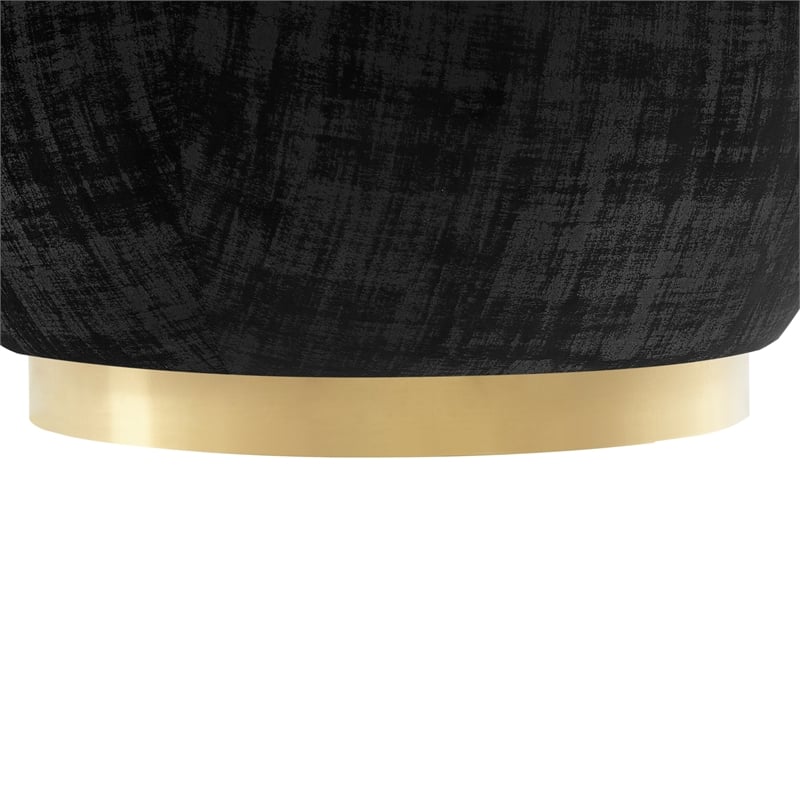 Posh Living Kenzleigh Velvet Accent Chair Black/Gold