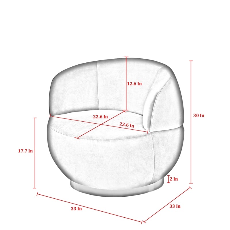 Posh Living Kenzleigh Velvet Accent Chair Black/Gold