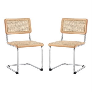 Posh Living Asiyah  Dining Chair (Set of 2) Oak