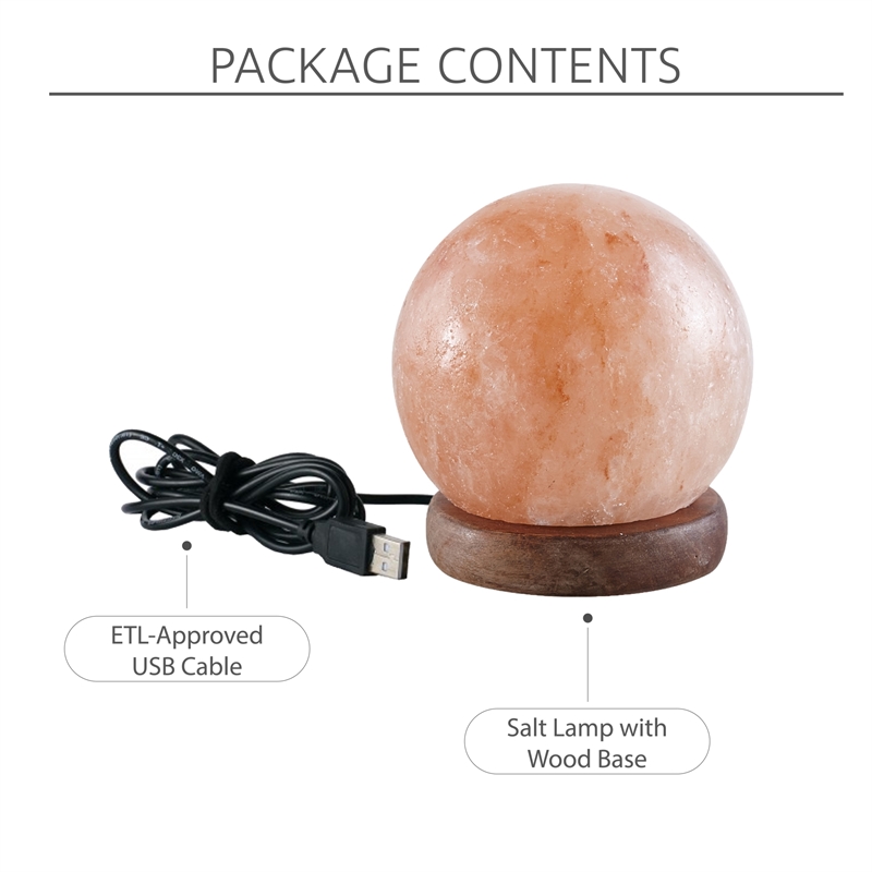 Posh Living Adlee Round Salt Lamp 8 Color Modes