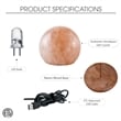 Posh Living Adlee Round Salt Lamp 8 Color Modes