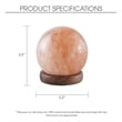 Posh Living Adlee Round Salt Lamp 8 Color Modes