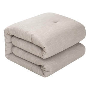 Posh Living Jeter 3pc Full/Queen Comforter Set Beige