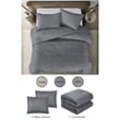 Posh Living Jeter 3pc Full/Queen Comforter Set Denim