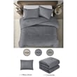 Posh Living Jeter 2pc Twin/Twin XL Comforter Set Denim
