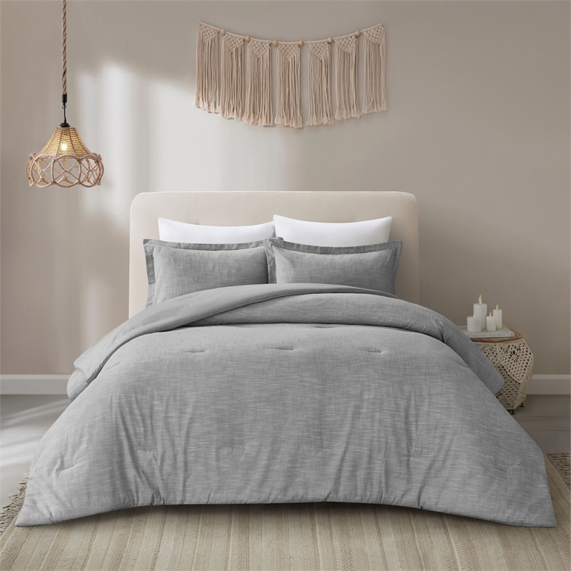 Posh Living Jeter 2pc Twin/Twin XL Comforter Set Grey